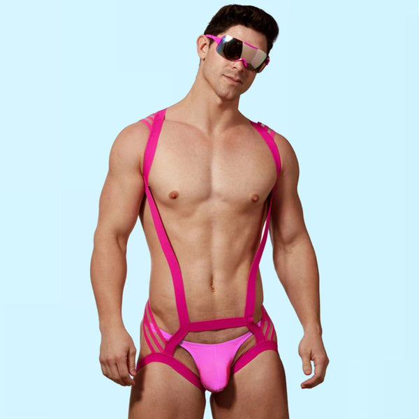 Triangular-Body-Pink-Fashion-gay mens -Harness