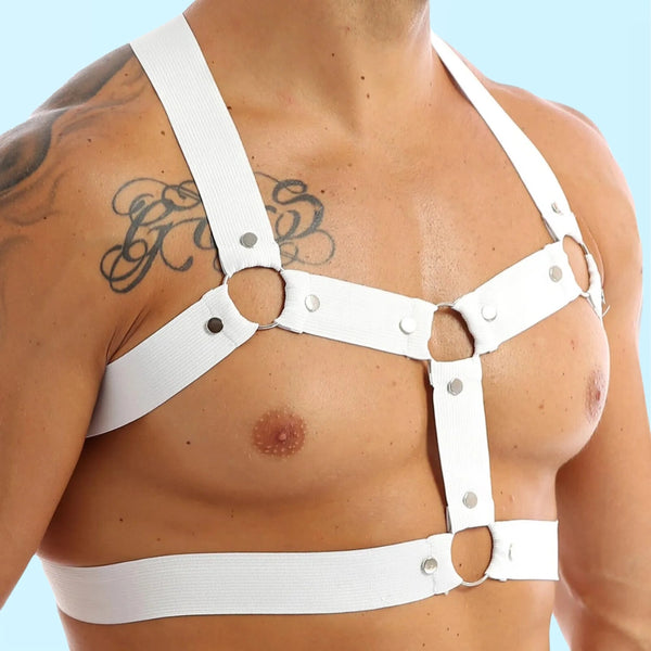 Elastic-and-Metal-Ring-white-gay-Harness