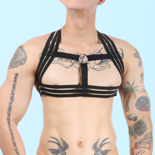 Tri-Strap black gay Harness