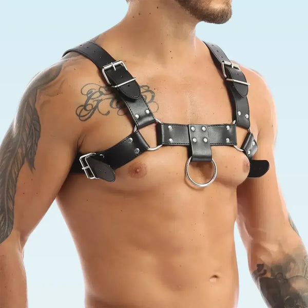 PAPI - Adjustable Leather Chest mens Harness