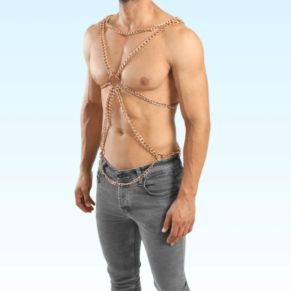 HERCULES - Gold Chain Body Fashion Harness