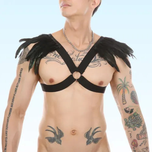 CONDOR - Feathered Elastic Shoulder Fashion Harness