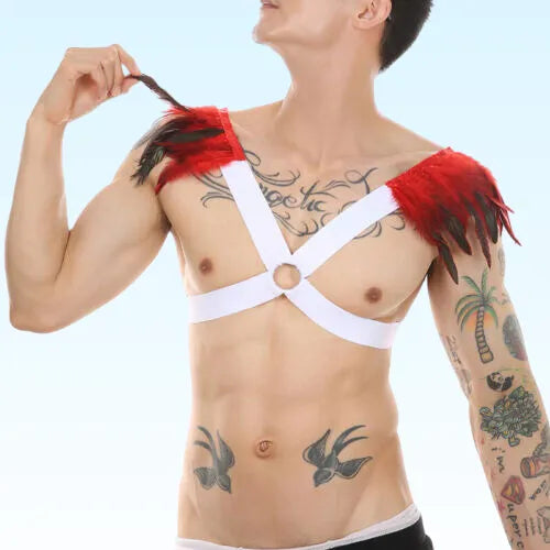 CONDOR - Feathered Elastic Shoulder Fashion Harness