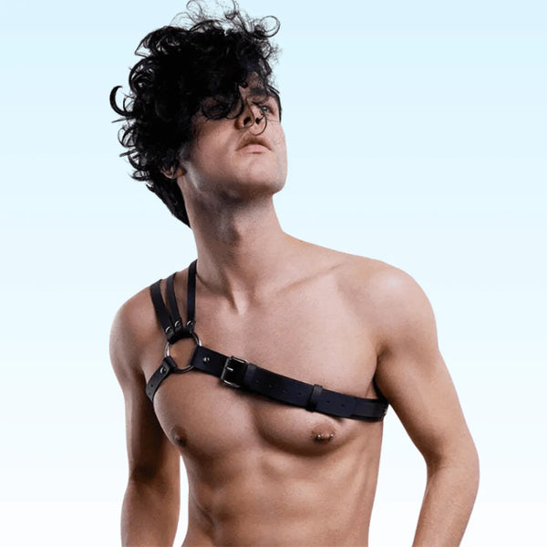 ADONIS - Triple Binding Leather Strap Fashion Harness